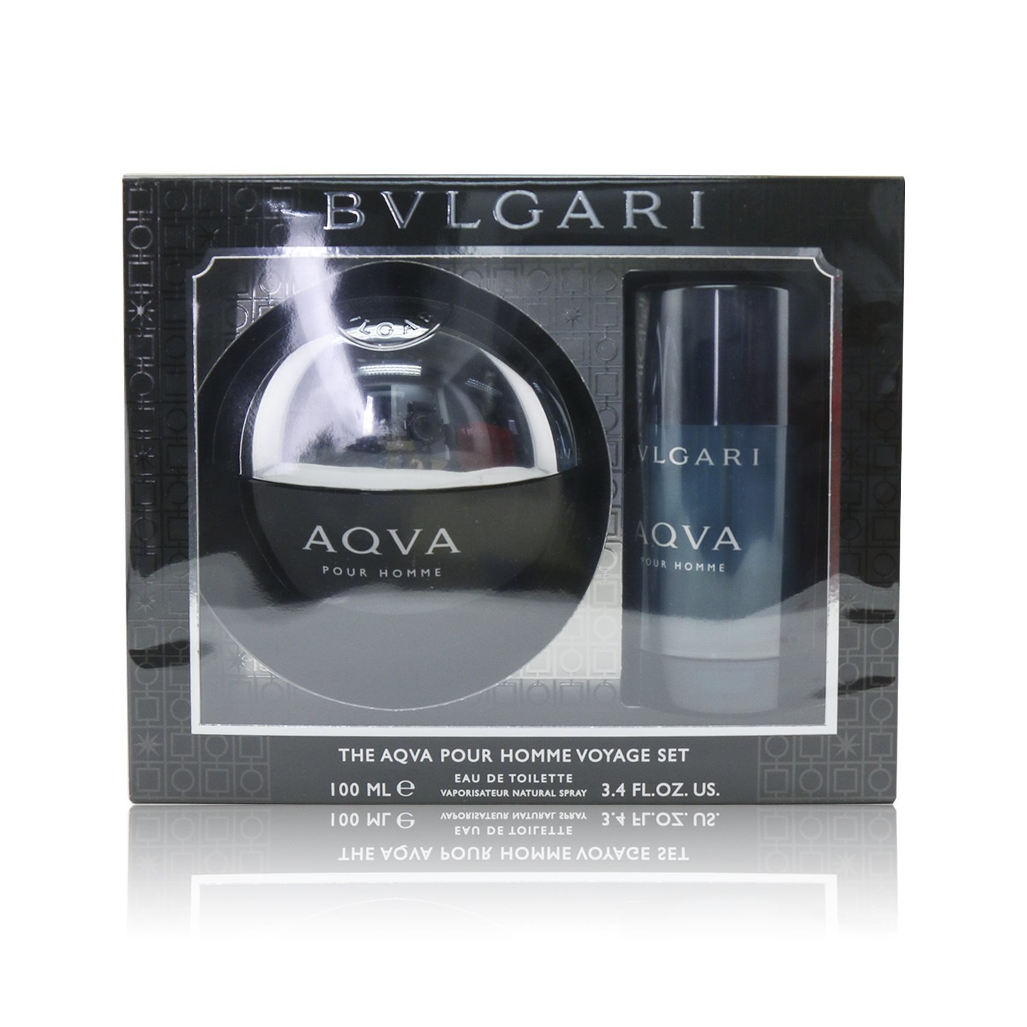 Bvlgari 寶格麗 水凝男士香水套裝: 淡香水噴霧 100ml/3.4oz + 止汗膏 75ml/2.7oz 2pcs