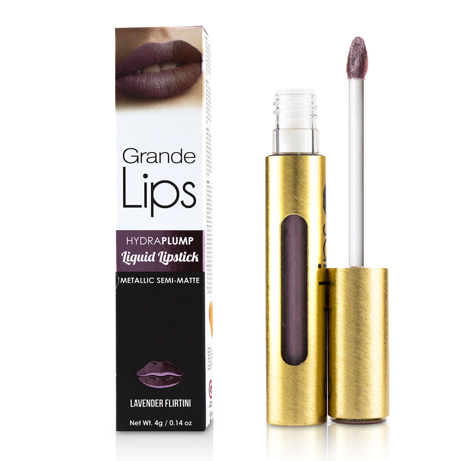 Grande Cosmetics (GrandeLash) GrandeLIPS Plumping Liquid Lipstick (Metallic Semi Matte) 4g/0.14oz