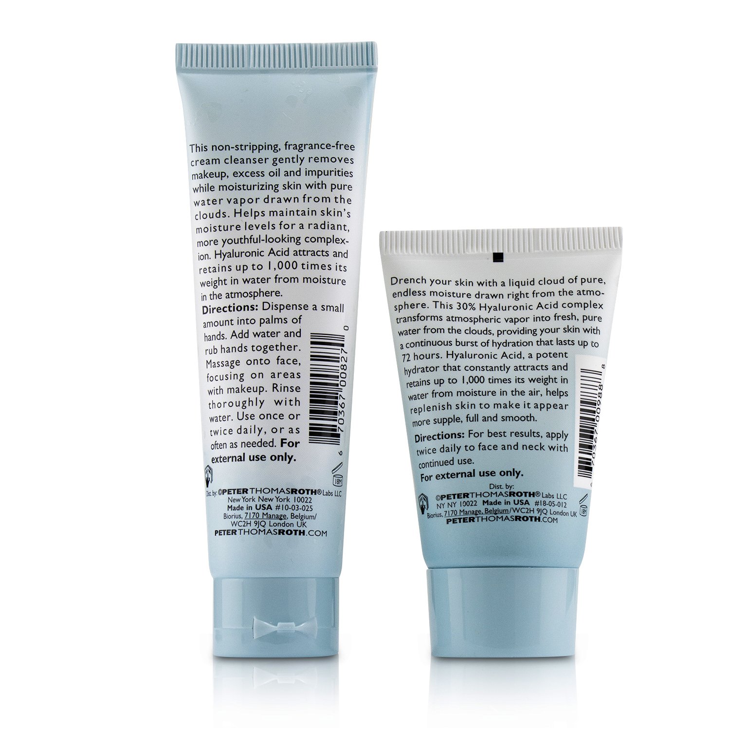 Peter Thomas Roth Hyaluronic Happy Hour 2-Piece Kit: 1x Cleanser 30ml + 1x Moisturizer 20ml 2pcs