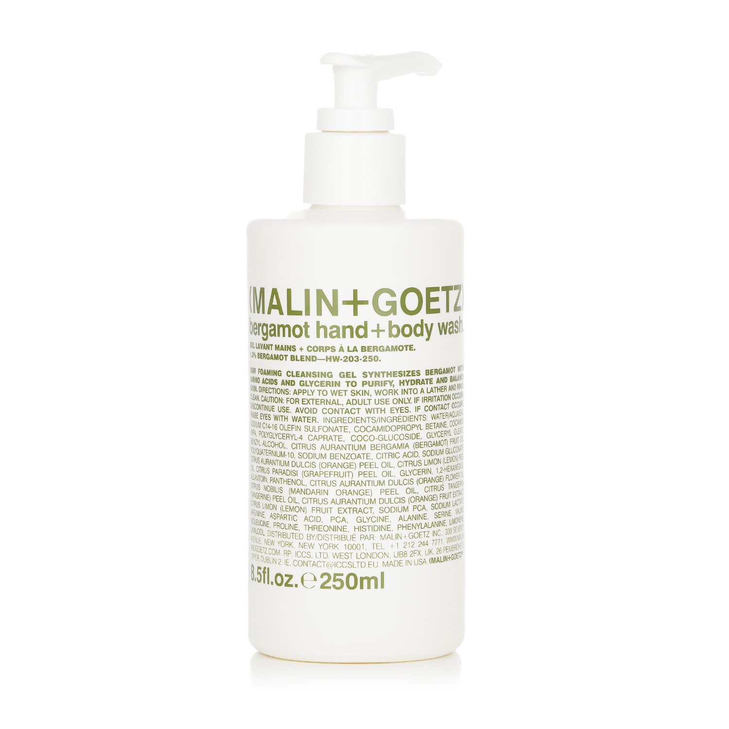 MALIN+GOETZ غسول لليدين والجسم Bargamot 250ml/8.5oz