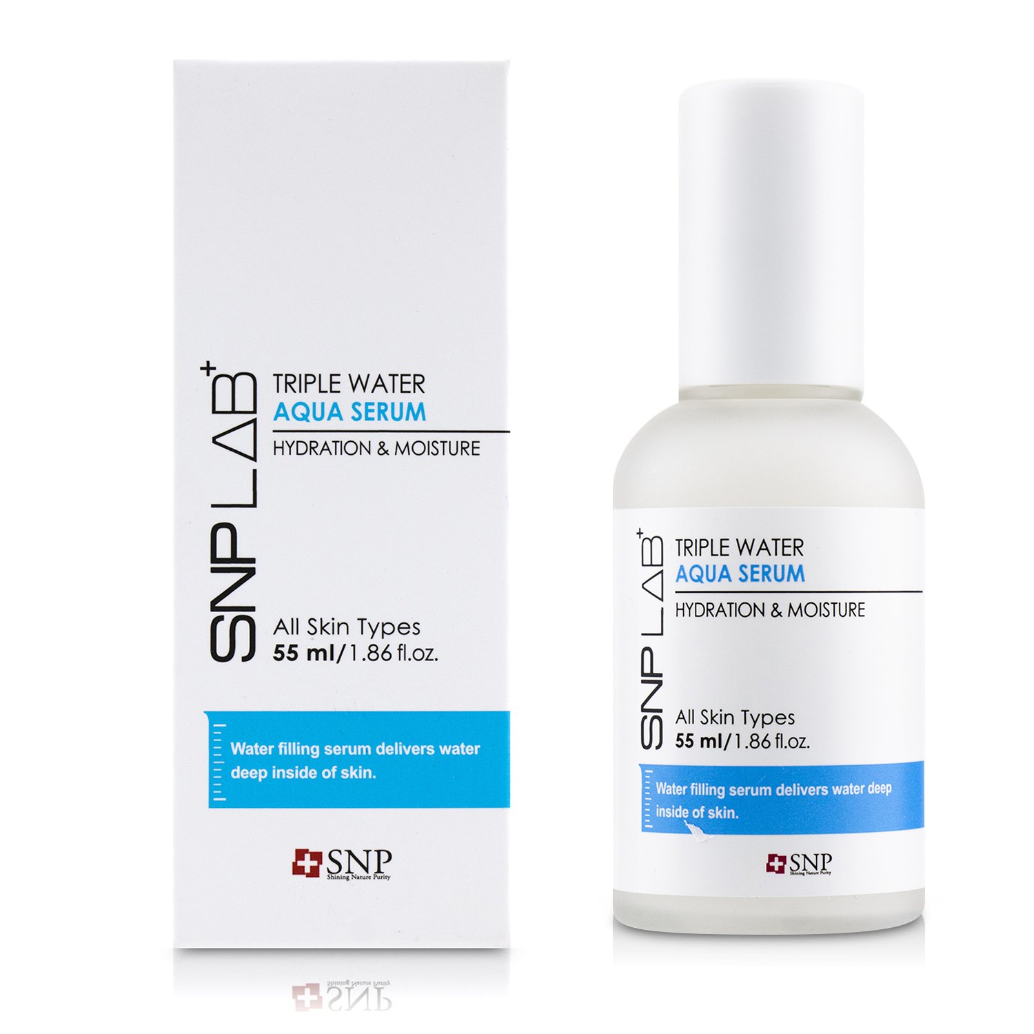 SNP Lab+ Triple Water Aqua Serum - Hydration & Moisture (For All Skin Types) 55ml/1.86oz