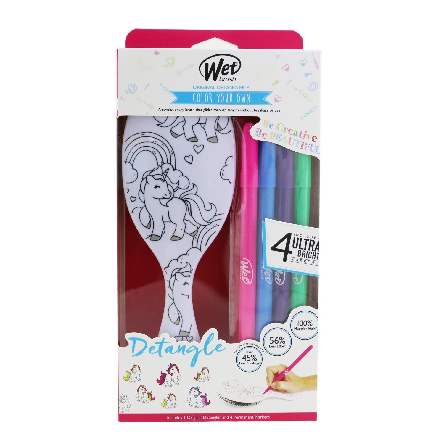 Wet Brush Original Detangler Color Your Own 5pcs