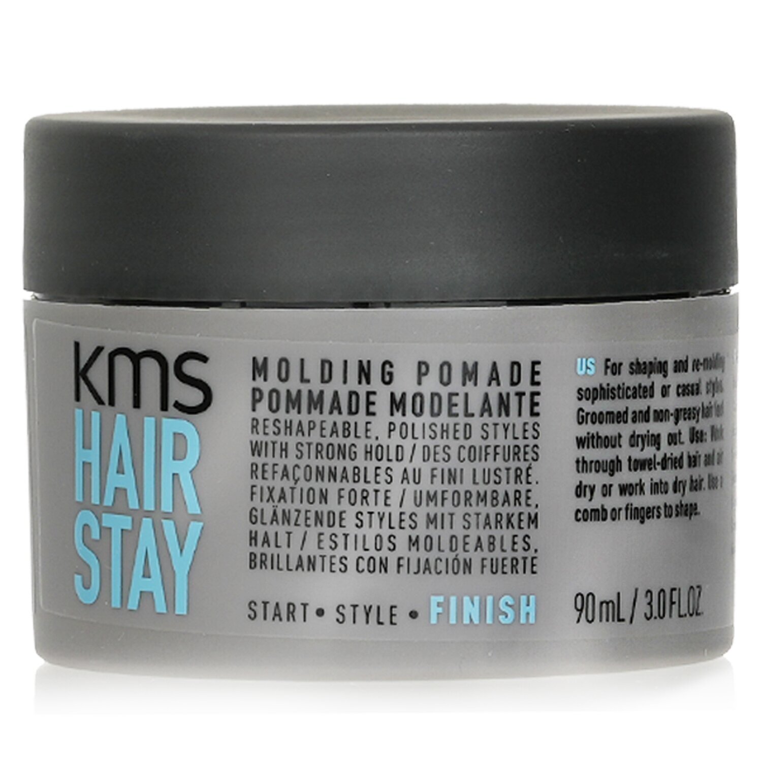 KMS California Hair Stay Molding Pomade (Reshapeable, Polished Styles with Strong Hold) 90ml/3oz