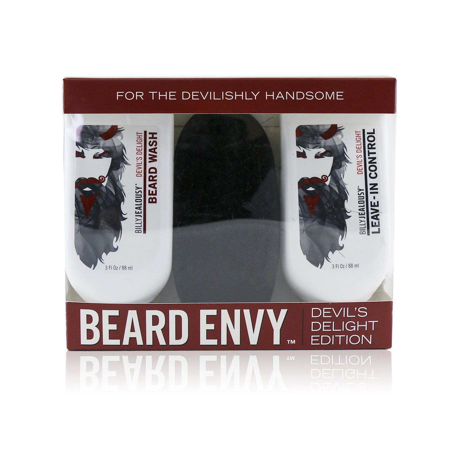 Billy Jealousy Devil's Delight Beard Envy Kit: 1x Beard Wash 88ml + 1x Leave-In Control 88ml + 1x Beard Brush 3pcs