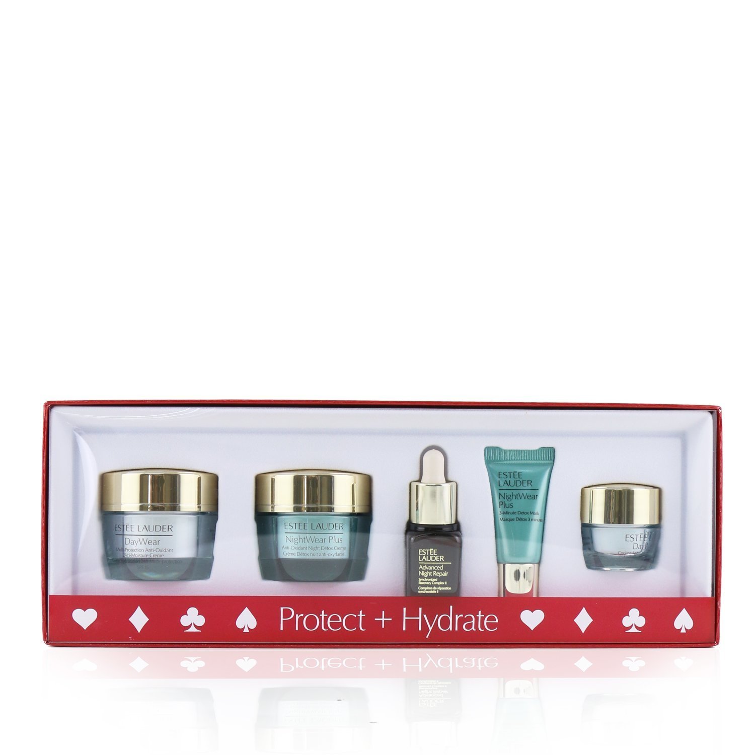 Estee Lauder Protect+Hydrate Collection: DayWear Moisture Creme SPF 15+ NightWear Plus Creme+ NightWear Plus Mask+ ANR+ DayWear Eye 5pcs