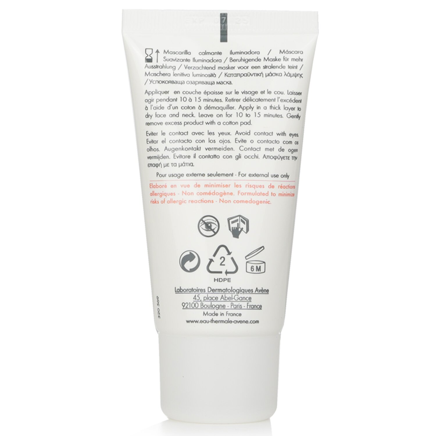 Avene Soothing Radiance Mask - For Sensitive Skin 50ml/1.6oz