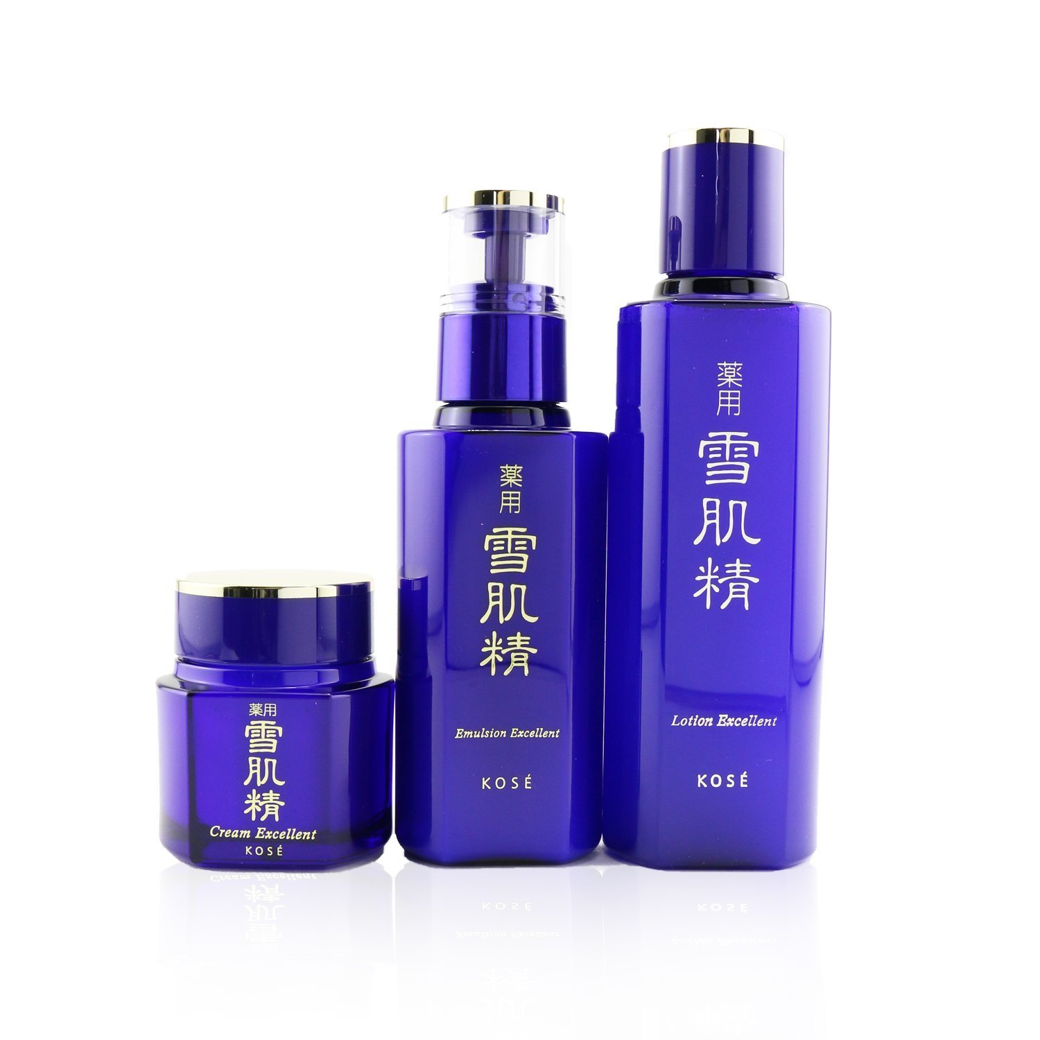 Kose Sekkisei Excellent Kit I: Lotion Excellent 200ml + Emulsion Excellent 140ml + Cream Excellent 50g 3pcs