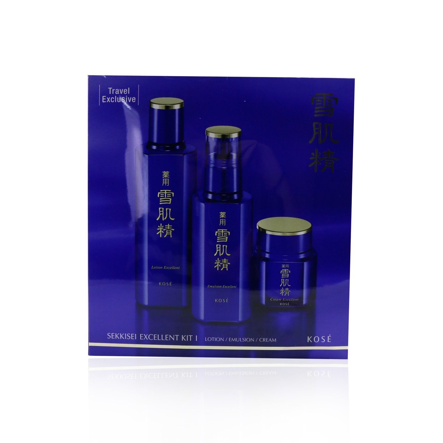 Kose Sekkisei Excellent Kit I: Lotion Excellent 200ml + Emulsion Excellent 140ml + Cream Excellent 50g 3pcs