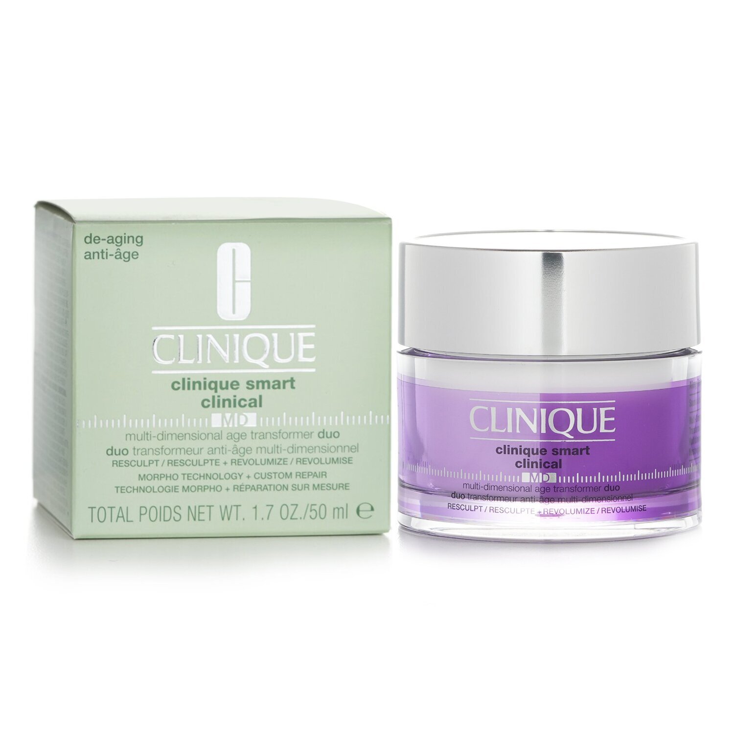 Clinique ثنائية مجدد مقاوم لآثار التقدم بالسن متعدد الأبعاد Clinique Smart Clinical MD (مجدد+مكثف) 50ml/1.7oz