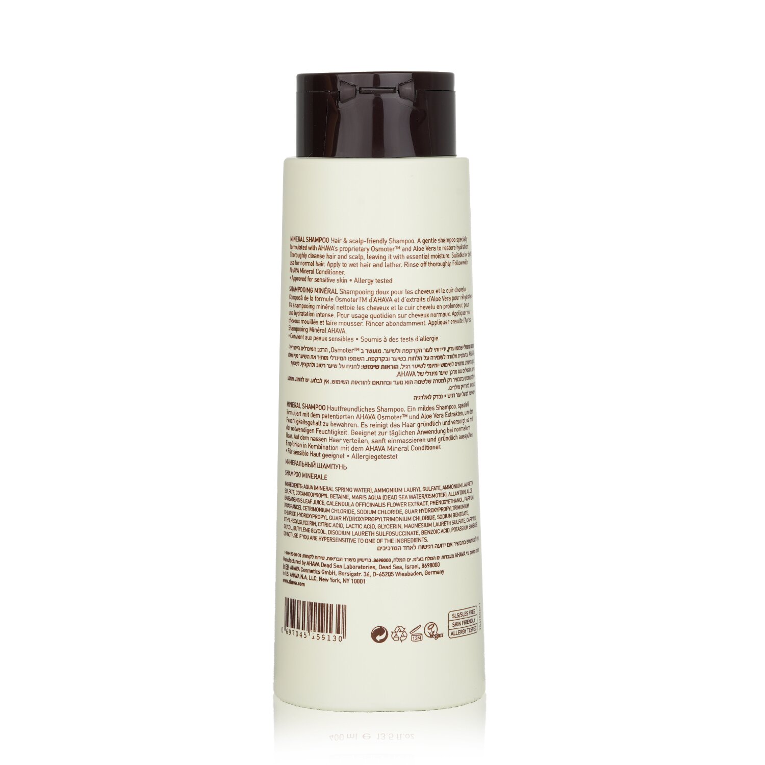 Ahava Deadsea Water Mineral Shampoo - SLS/SLES Free 400ml/13.5oz