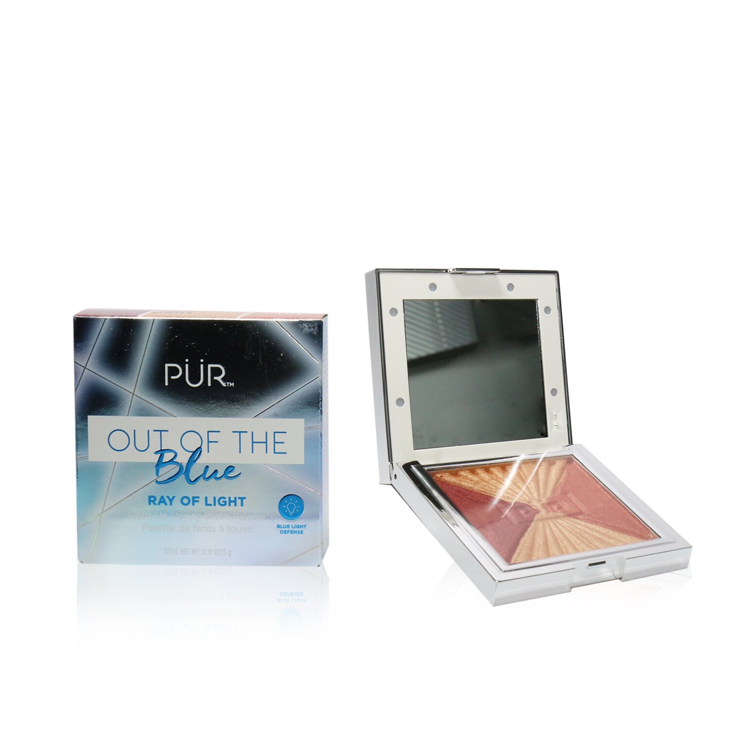 PUR (PurMinerals) Out Of The Blue Light Up Vanity Paleta de Rubor 5g/0.18oz