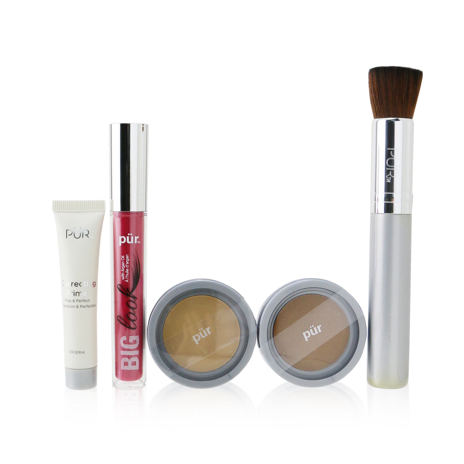 PUR (PurMinerals) Best Sellers Kit (5 Piece Beauty To Go Collection) (1x Powder, 1x Primer, 1x Bronzer, 1x Mascara, 1x Brush) 5pcs