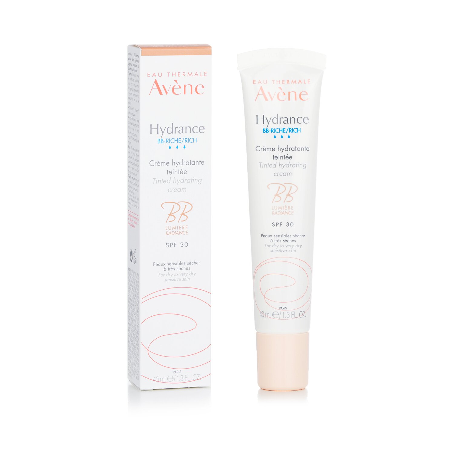 Avene Hydrance BB-RICH Tinted Hydrating Cream SPF 30 - For Dry to Very Dry Sensitive Skin 40ml/1.3oz