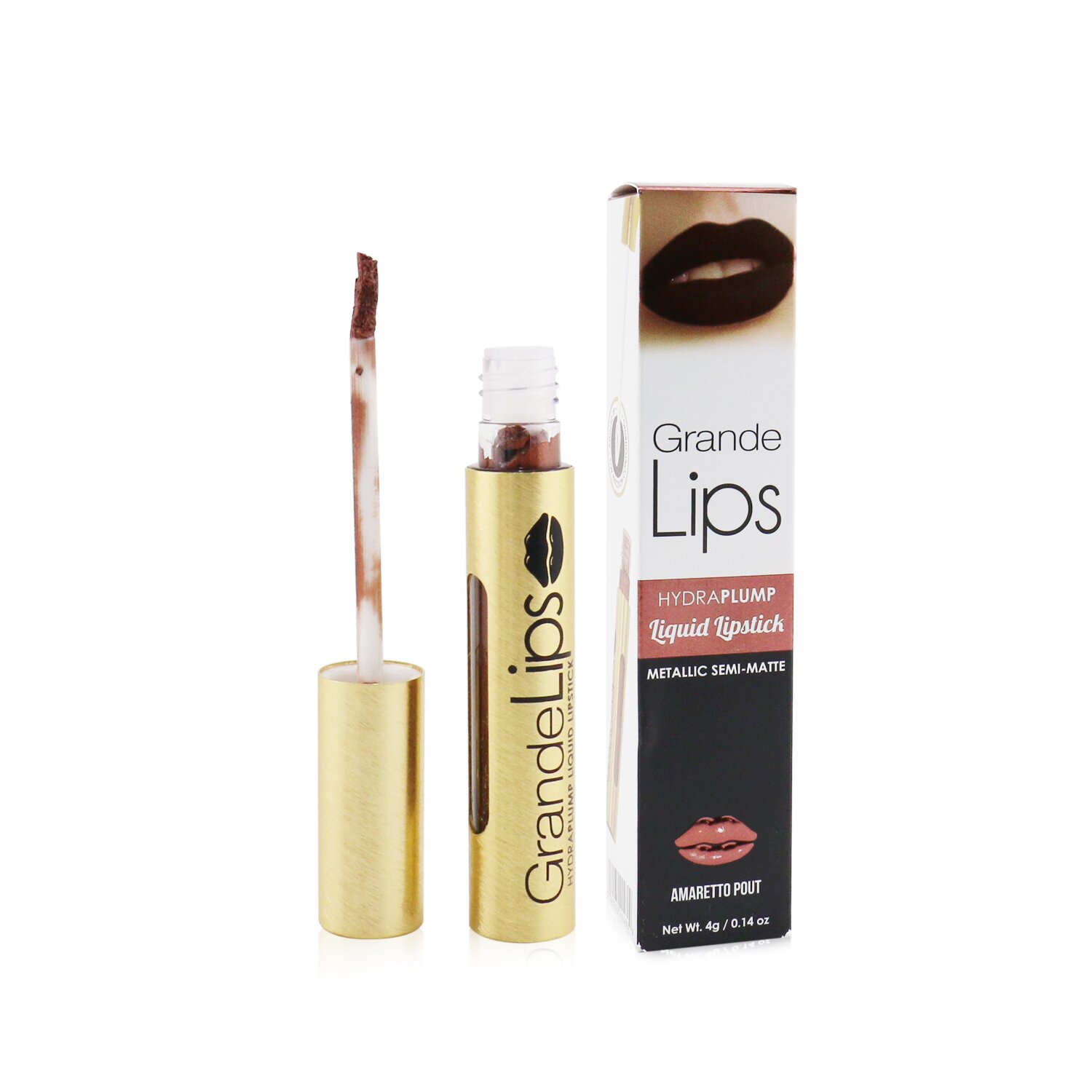 Grande Cosmetics (GrandeLash) GrandeLIPS Plumping Liquid Lipstick (Metallic Semi Matte) 4g/0.14oz