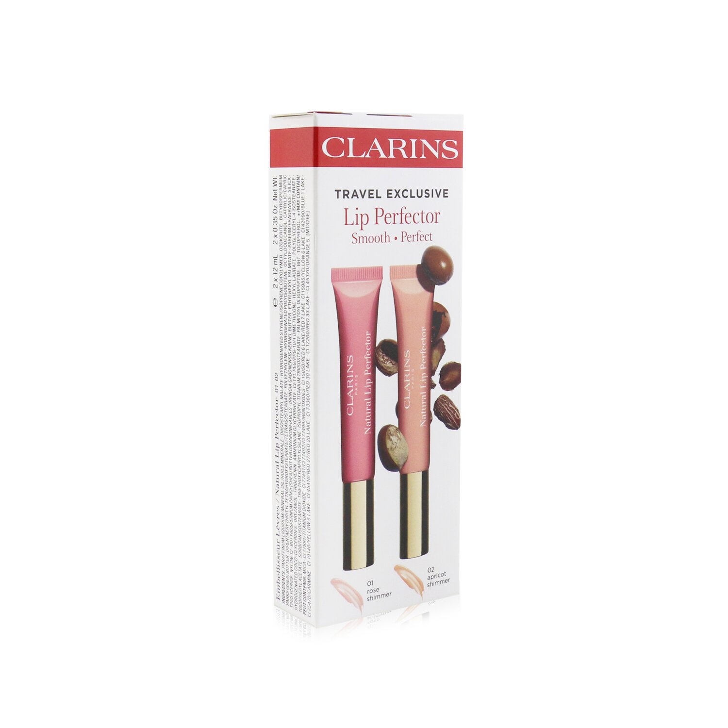 Clarins Natural Lip Perfector Duo (2x Lip Perfector) 2x12ml/0.35oz