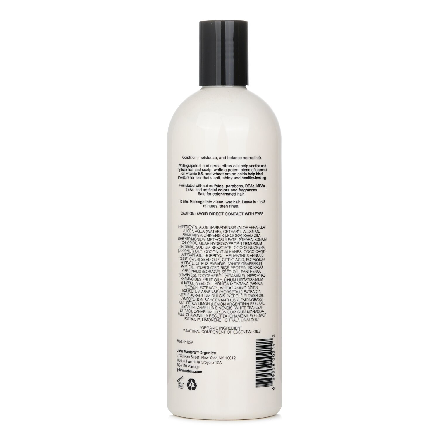 John Masters Organics Acondicionador Para Cabello Normal con Cítrico & Nerolí 473ml/16oz