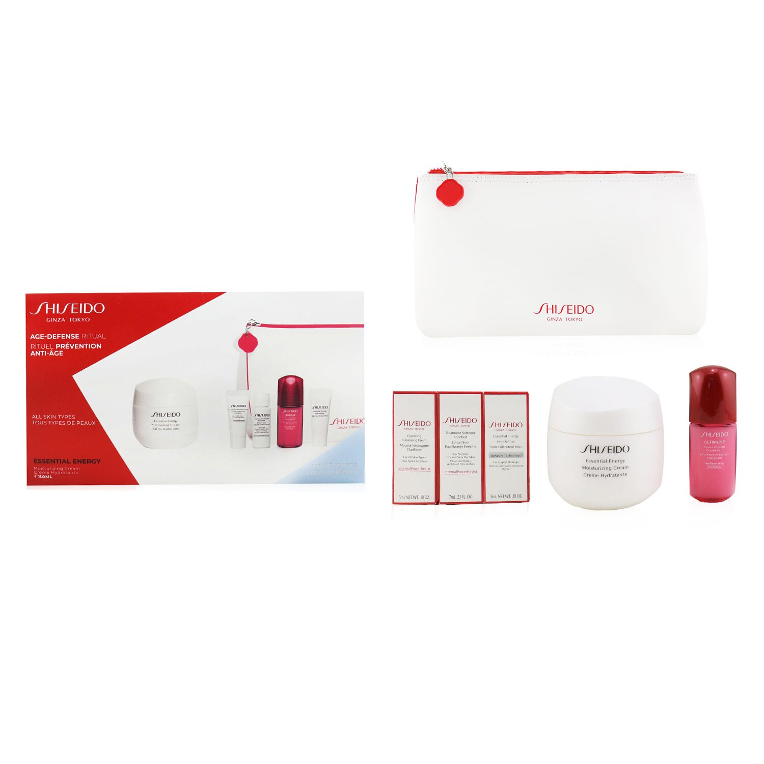 Shiseido Age Defense Ritual Essential Energy Set (สำหรับทุกสภาพผิว) 5pcs+1pouch