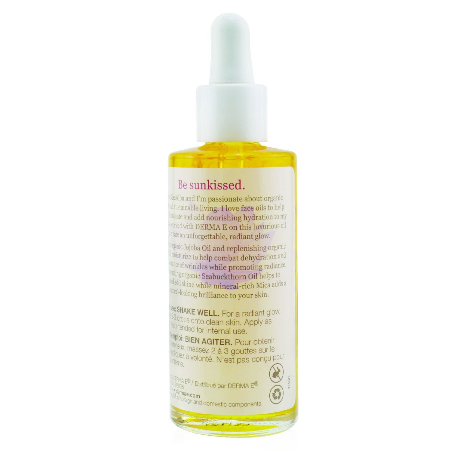 Derma E Essentials Radiant Glow Face Oil by SunKissAlba (Box Slightly Damaged) 60ml/2oz