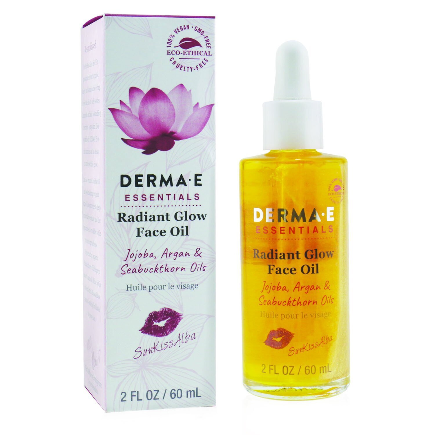 Derma E Essentials Radiant Glow Face Oil by SunKissAlba (Box Slightly Damaged) 60ml/2oz