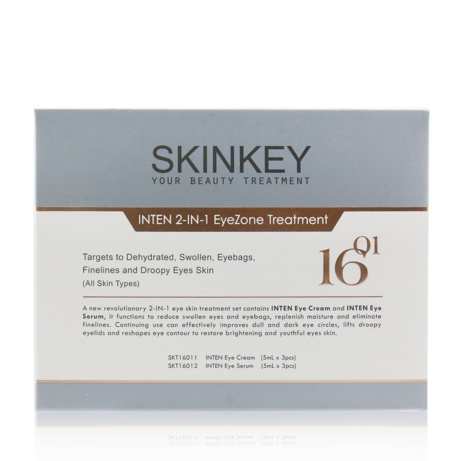 SKINKEY Treatment Series Inten 2-IN-1 EyeZone Treatment (All Skin Types) - Targets To Dehydrated, Swollen, Eyebags, Finelines & Droopy Eye Skin 6pcs