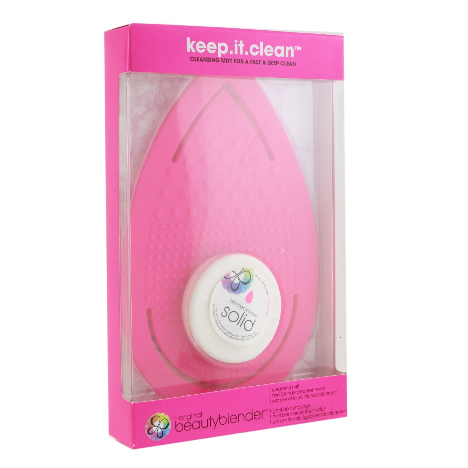 BeautyBlender Keep It Clean (1x Cleansing Mitt, 1x Mini Blendcleanser Solid) 2pcs