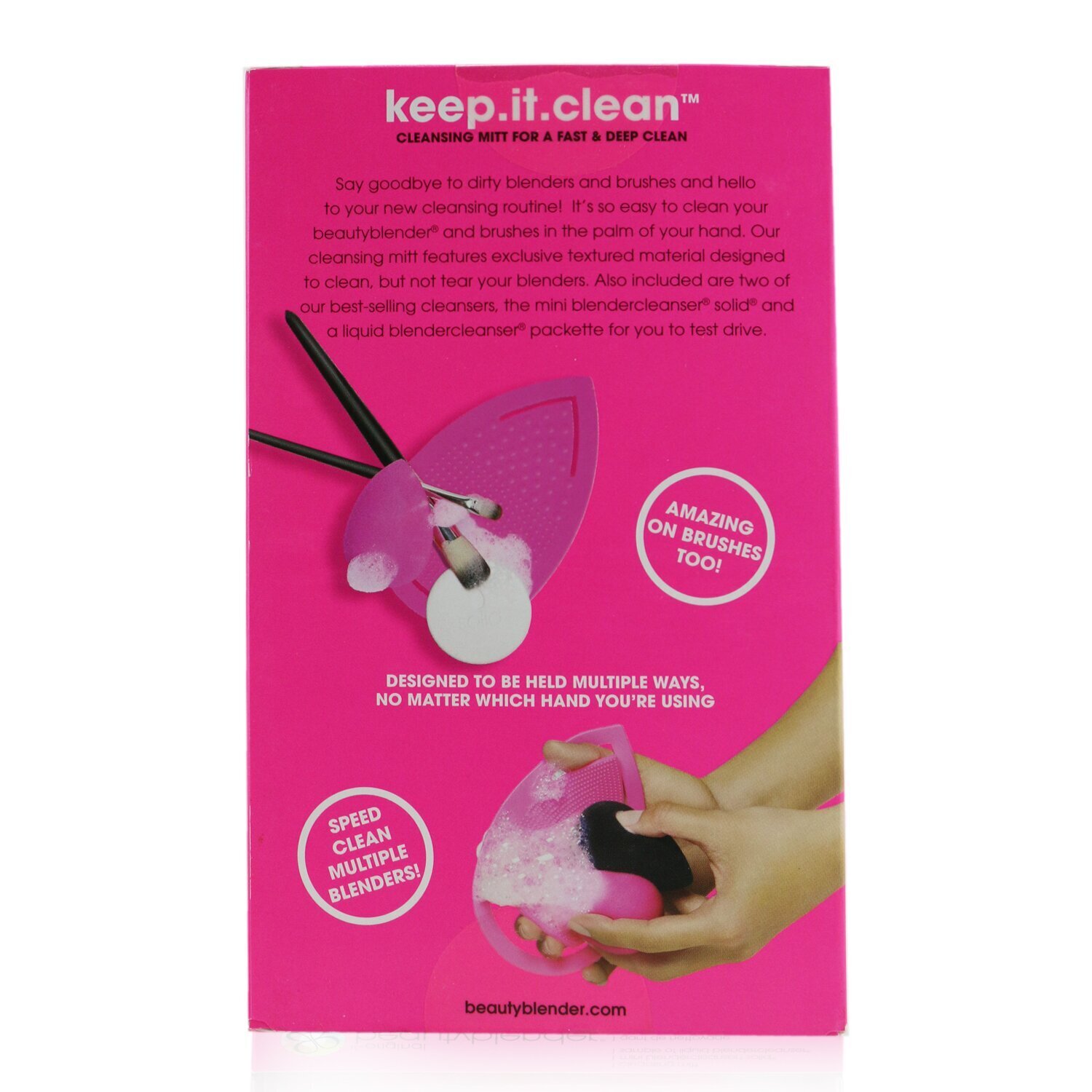 BeautyBlender Keep It Clean (1x Cleansing Mitt, 1x Mini Blendcleanser Solid) 2pcs