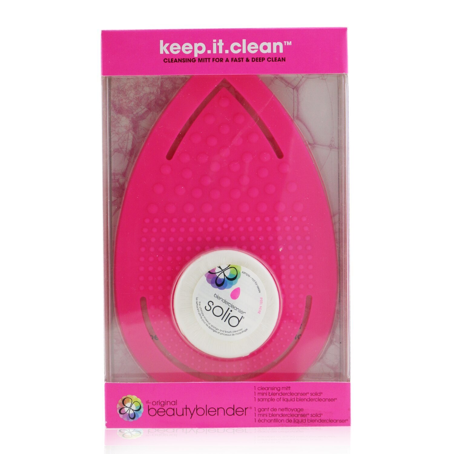 BeautyBlender Keep It Clean (1x Cleansing Mitt, 1x Mini Blendcleanser Solid) 2pcs