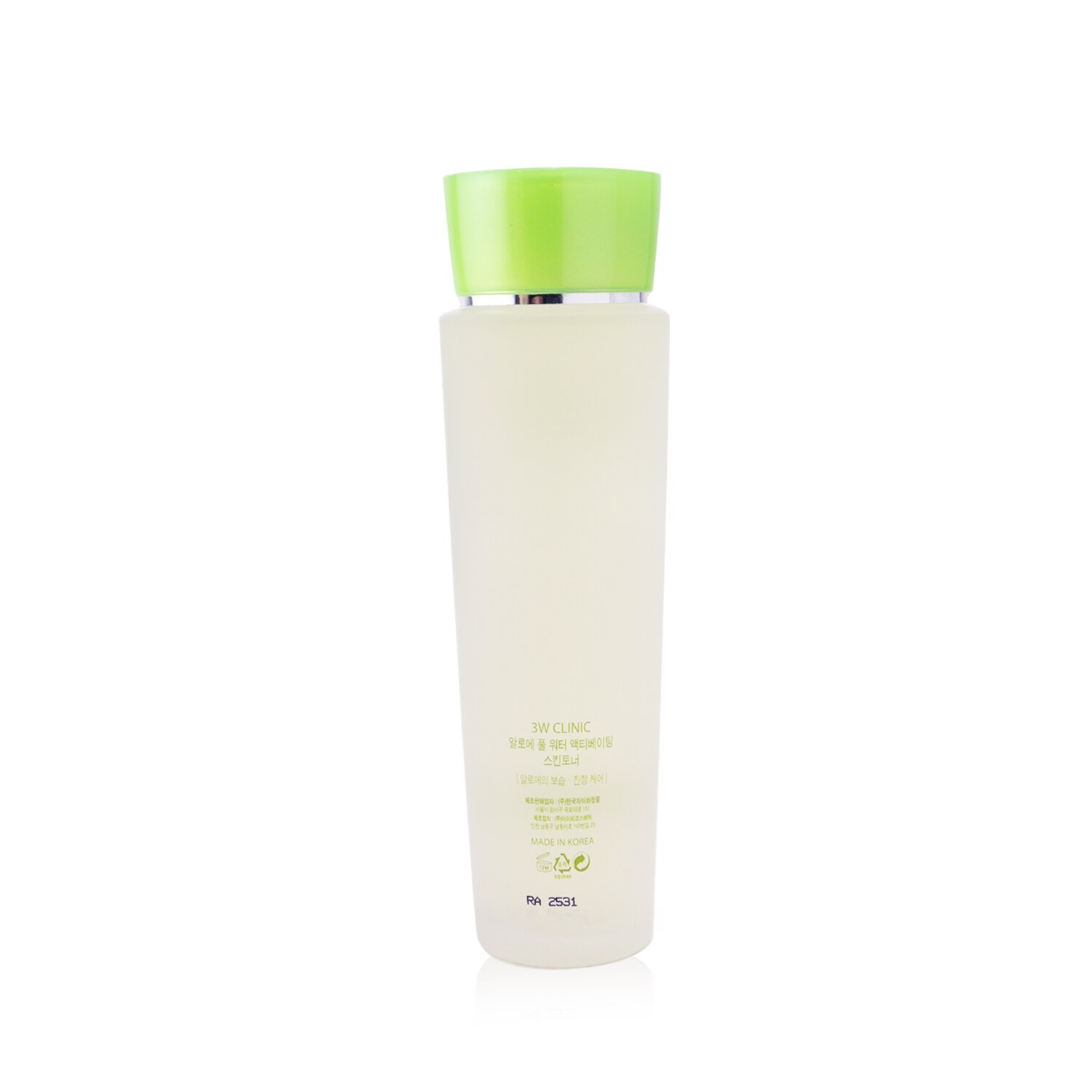 3W Clinic Aloe Full Water Activating Skin Toner - For Dry to Normal Skin Types (Exp. Date: 01/2021) 150ml/5oz