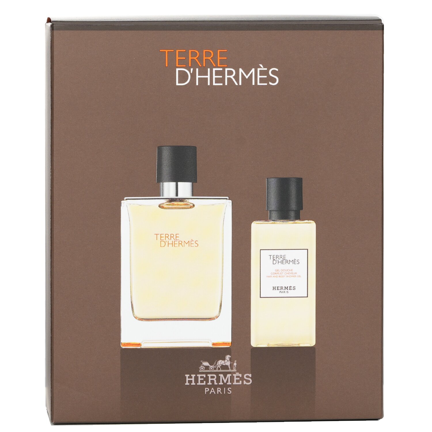 Hermes Terre D'Hermes Coffret: Eau De Toilette Spray 100ml/3.3oz + Gel de Ducha de Cabello Y Cuerpo 80ml/2.7oz 2pcs