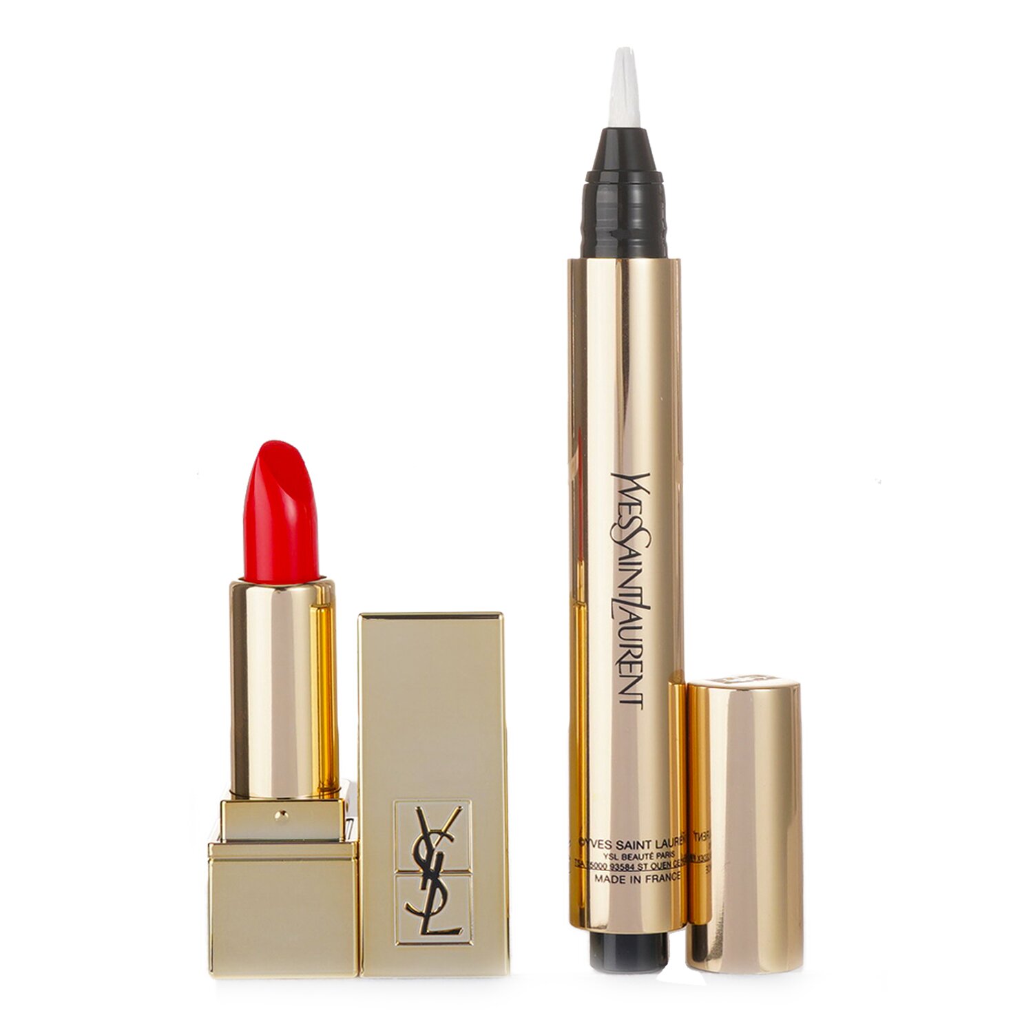 Yves Saint Laurent All Lights On Me Set (1xTouche Eclat 2.5ml/0.08oz + 1x Mini Rouge Pur Couture) 2pcs