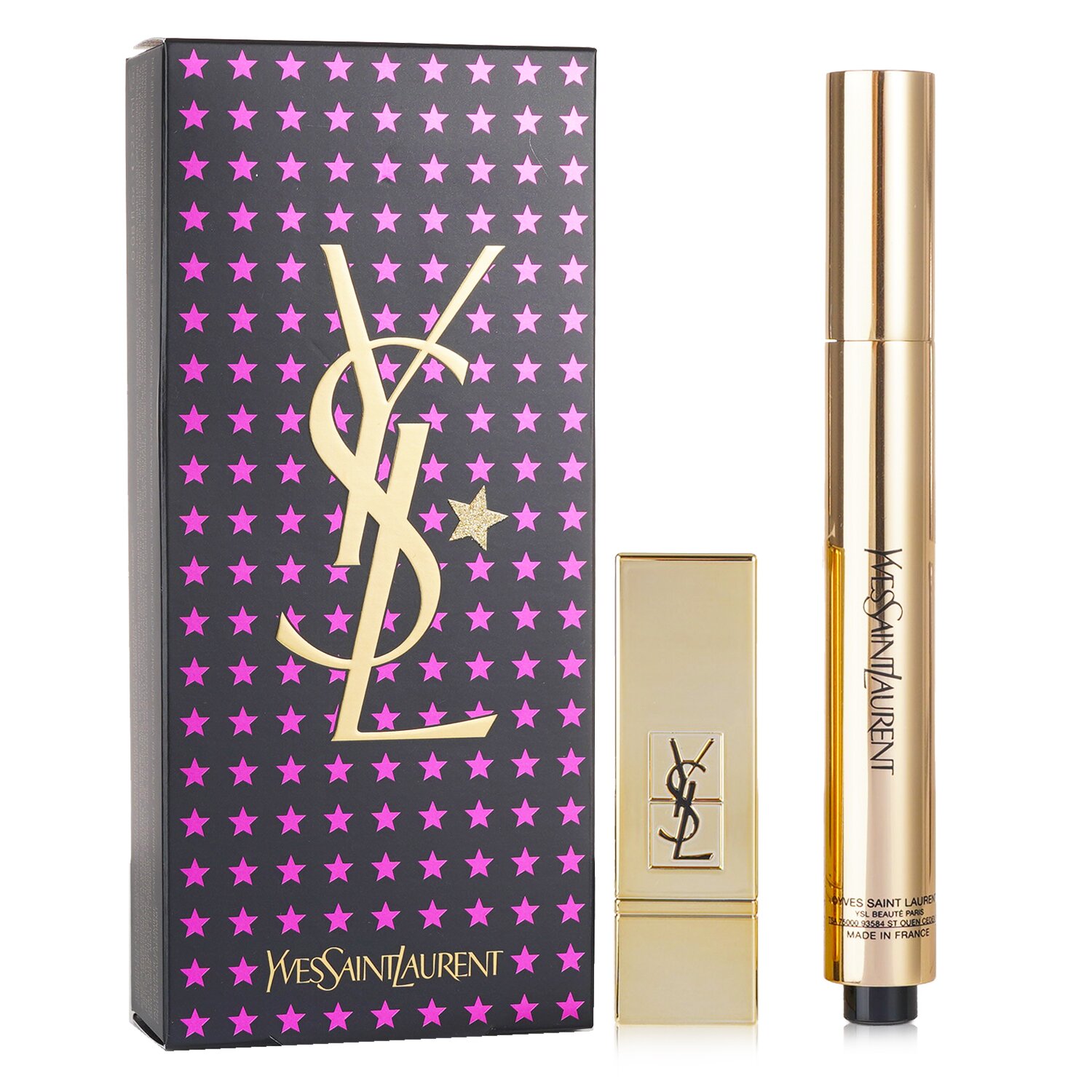 Yves Saint Laurent All Lights On Me Set (1xTouche Eclat 2.5ml/0.08oz + 1x Mini Rouge Pur Couture) 2pcs