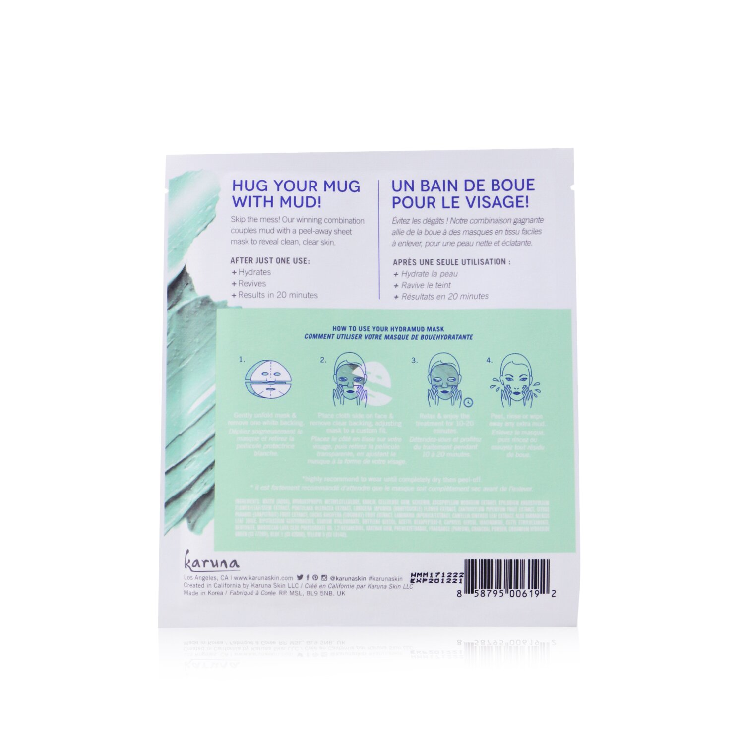 Karuna HydraMud Face Mask (Exp. Date 12/2020) 4sheets