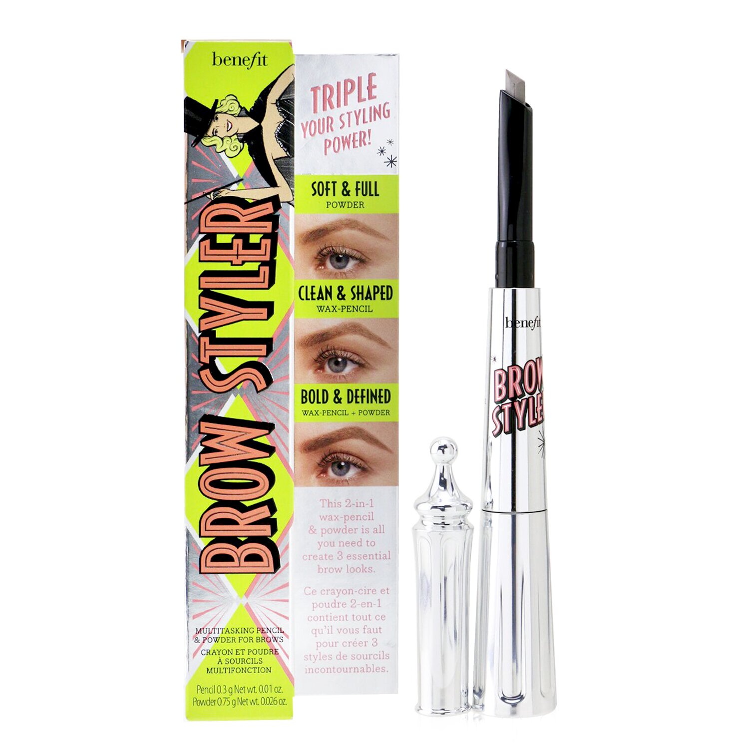 Benefit Brow Styler Multitasking Pencil & Powder For Brows 1.05g/0.036oz