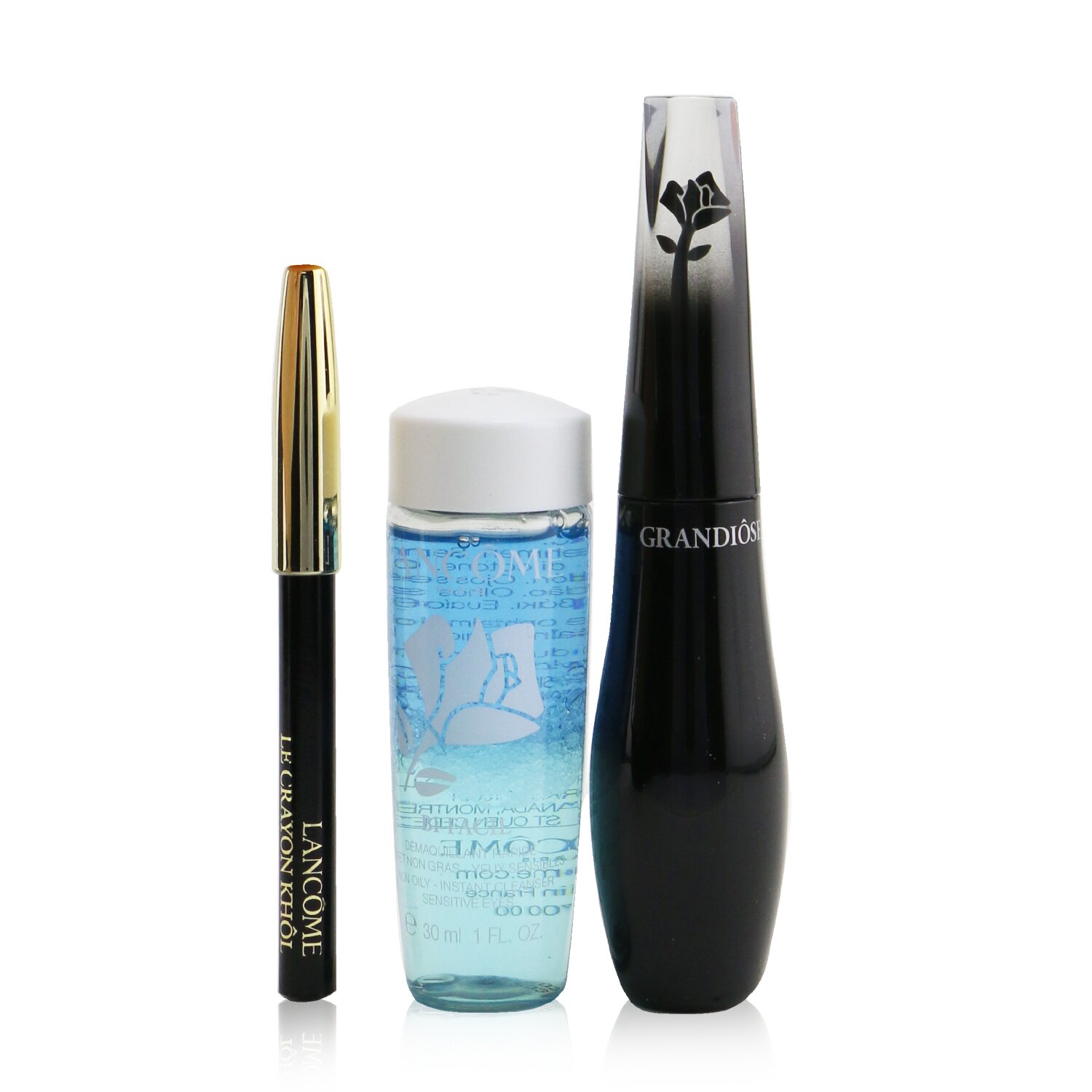 Lancome Set Grandiose Wide Angle Fan Effect Máscara (1x Mascara 10ml, 1x Mini Le Crayon Khol 0.7g, 1x Bi Facil 30ml) 3pcs