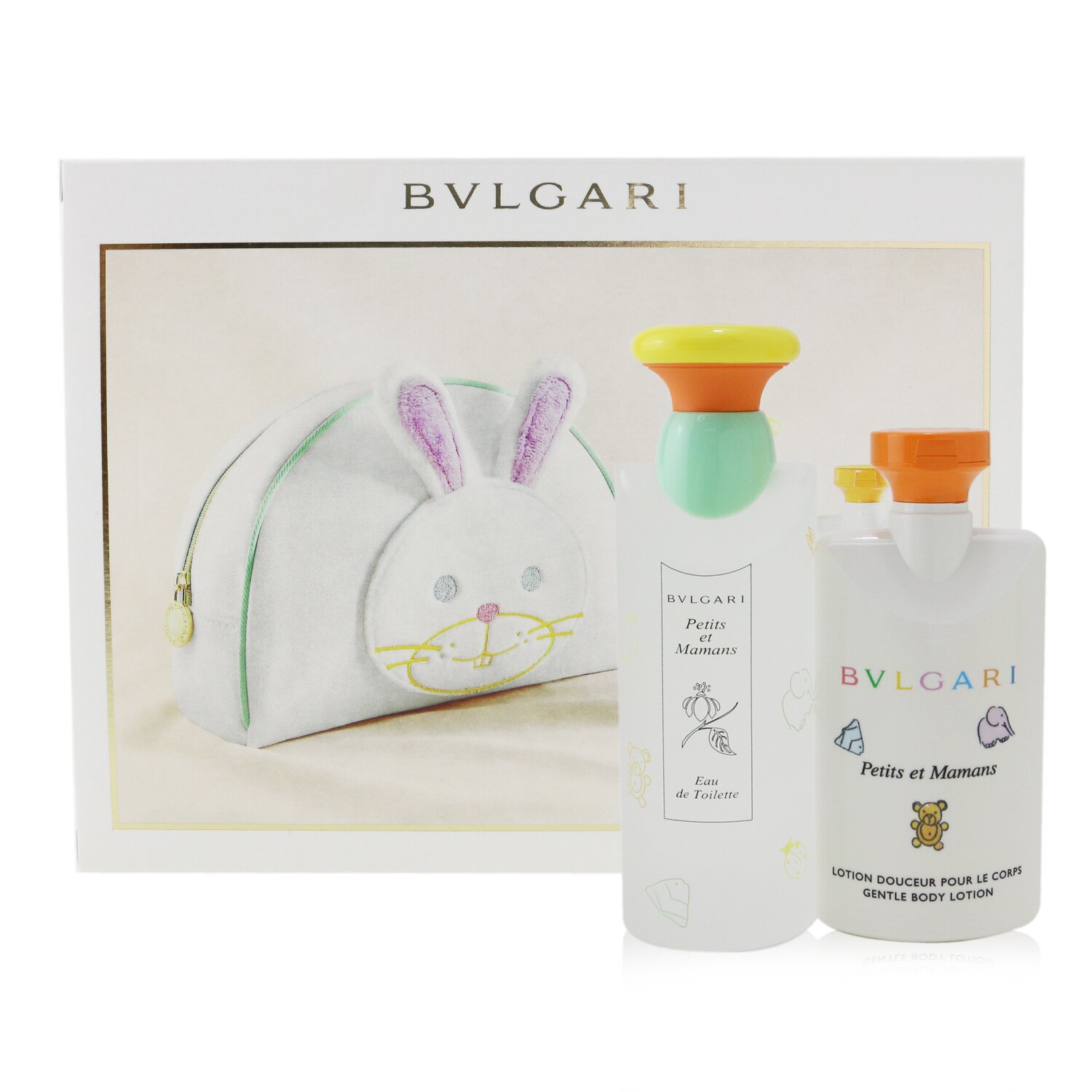 Bvlgari Petits Et Mamans Coffret: Eau De Toilette Spray 100ml/3.4oz + Gentle Body Lotion 75ml/2.5oz + Toiletry Pouch 2pcs+1Pouch