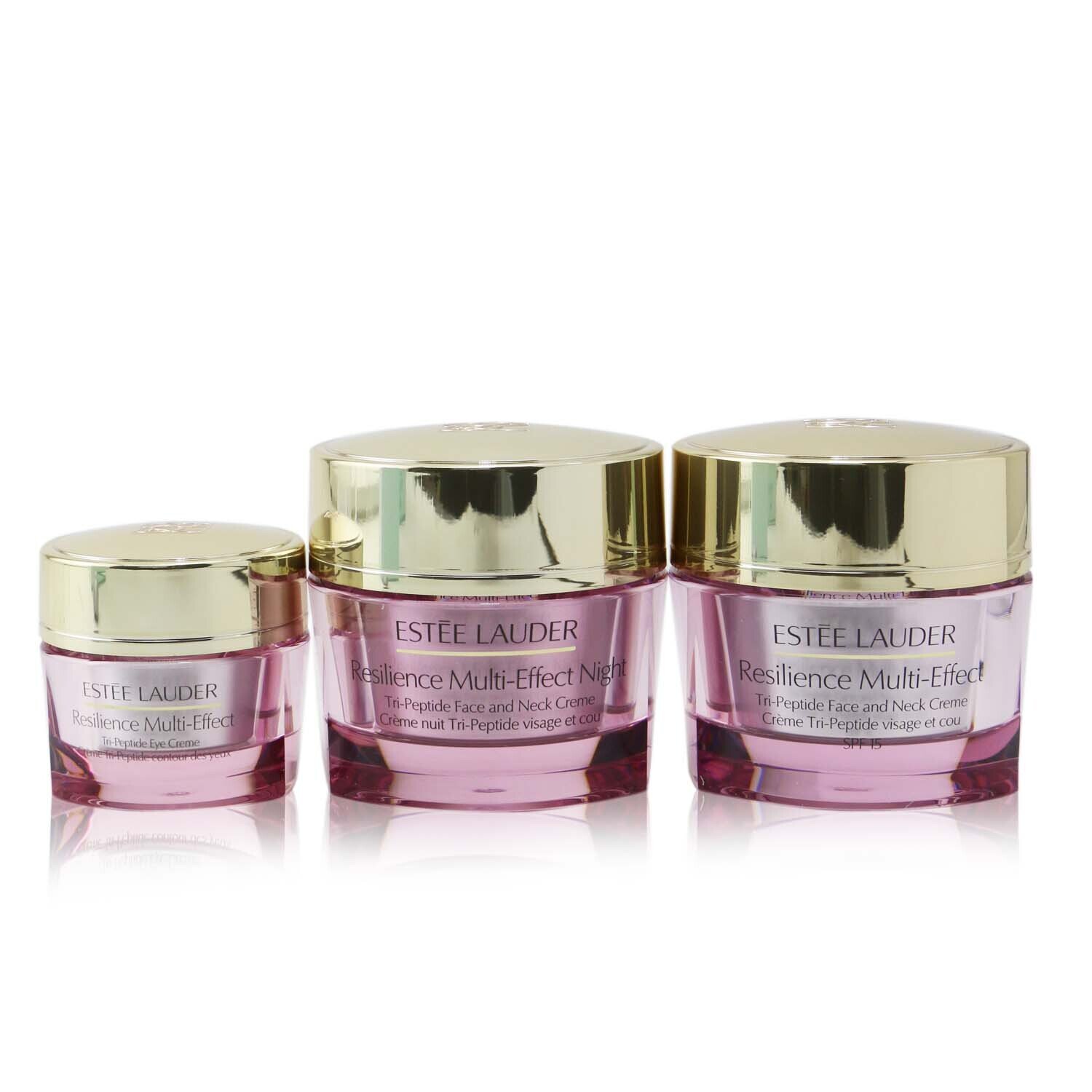 Estee Lauder Set Resilience Multi-Effect 3-To-Travel: Tri-Peptide Crema Facial & de Cuello SPF 15 50ml + Crema de Noche 50ml + Crema de Ojos 15ml 3pcs