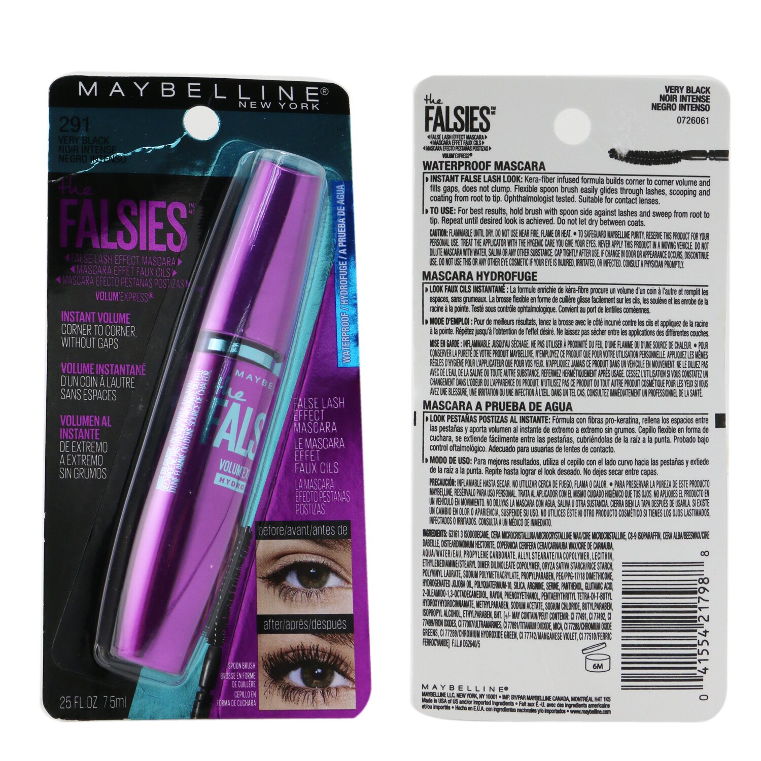 Maybelline Volum' Express The Falsies Waterproof Mascara 7.5ml/0.25oz