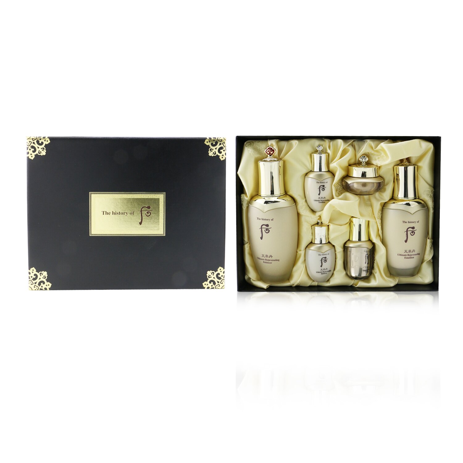 Whoo (The History Of Whoo) Cheonyuldan Ultimate Rejuvenating Set: Balancer (150ml+25ml) + Emulsion (110ml+25ml) + Essence 8ml + Cream 10ml 6pcs