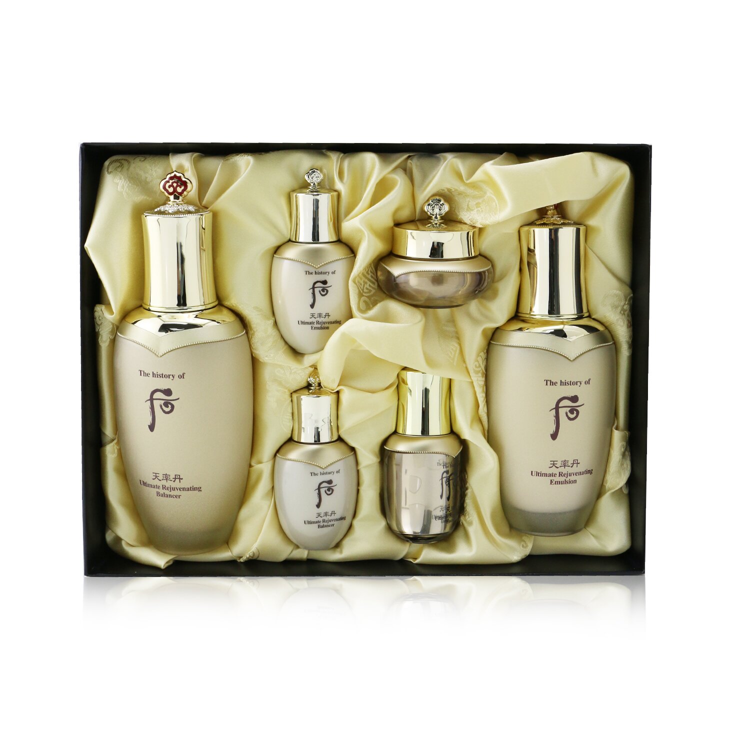 Whoo (The History Of Whoo) Cheonyuldan Ultimate Rejuvenating Set: Balancer (150ml+25ml) + Emulsion (110ml+25ml) + Essence 8ml + Cream 10ml 6pcs