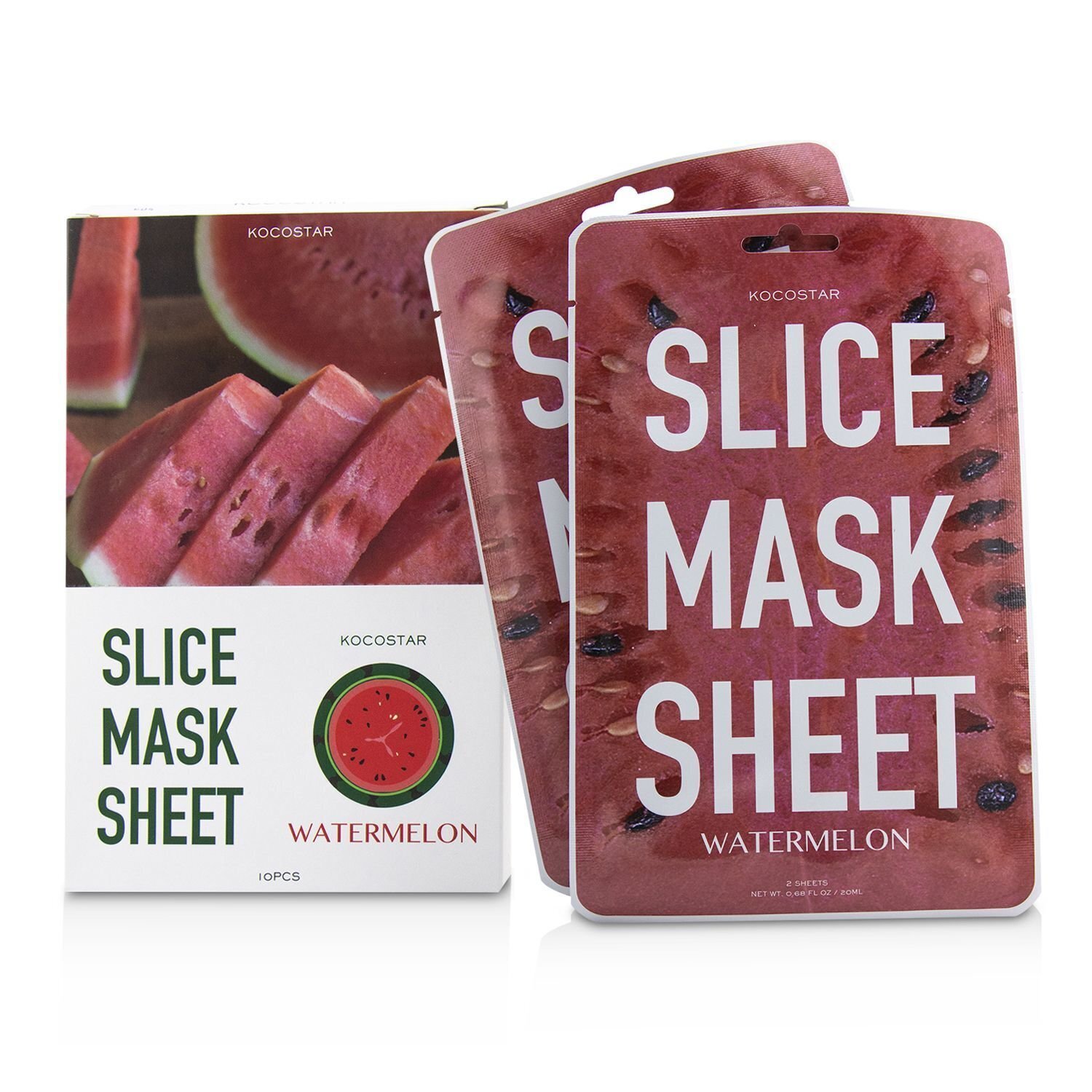 KOCOSTAR Slice Mask Sheet - Watermelon (Exp. Date 04/2021) 10sheets