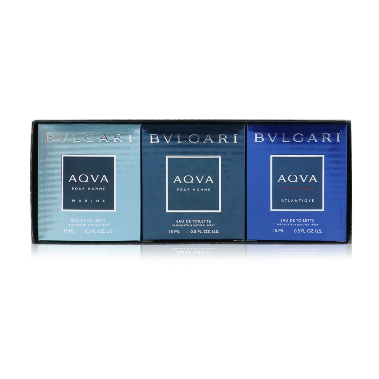 Bvlgari Aqva Pour Homme Coffret: Aqva Eau De Toilette + Aqva Marine Eau De Toilette + Aqva Atlantiqve Eau De Toilette 3x15ml/0.5oz