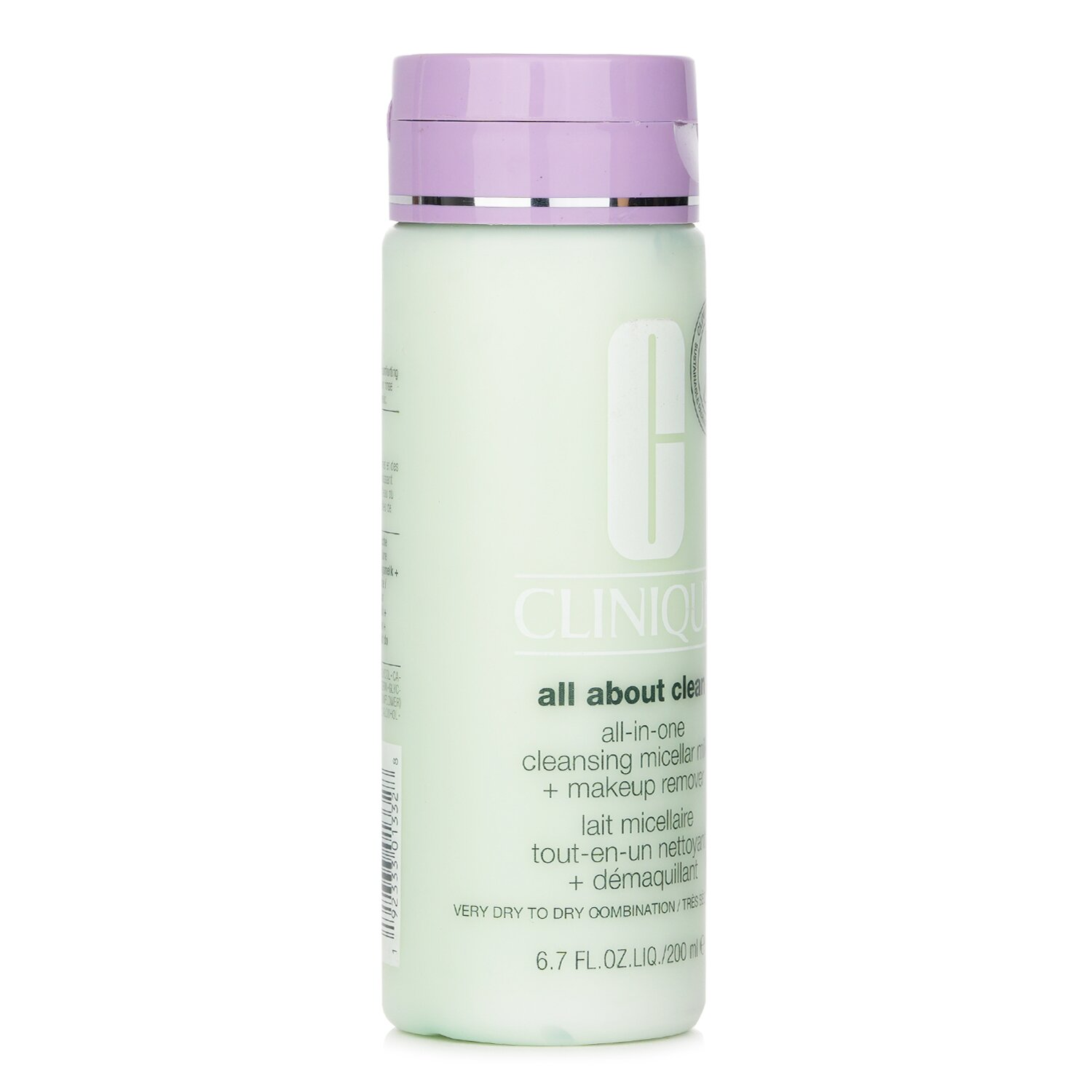 Clinique All about Clean Leche Limpiadora + Removedor de Maquillaje Todo En Uno - Piel Seca a Seca Mixta 200ml/6.7oz