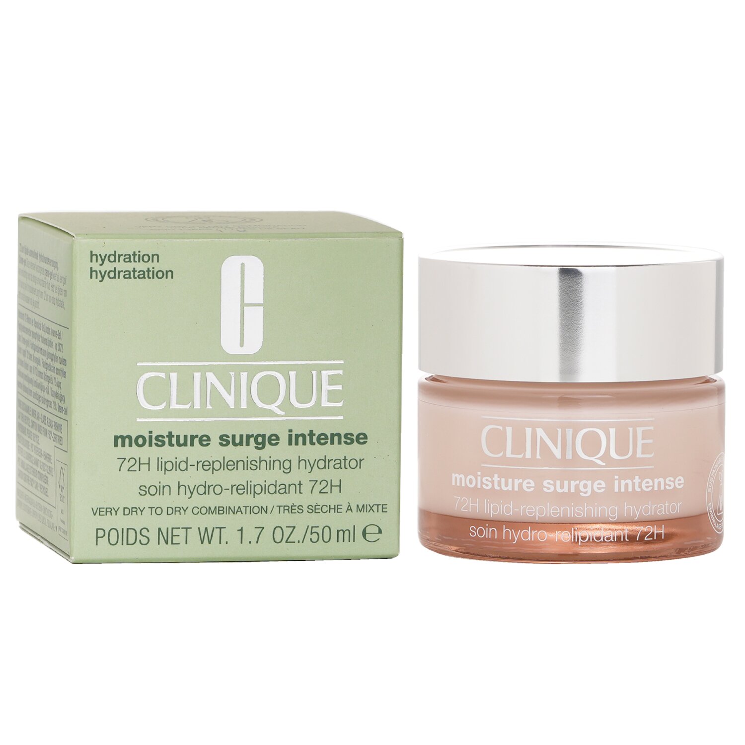 Clinique Moisture Surge Intense 72H Lipid-Replenishing Hydrator - Πολύ ξηρός έως ξηρός συνδυασμός 50ml/1.7oz