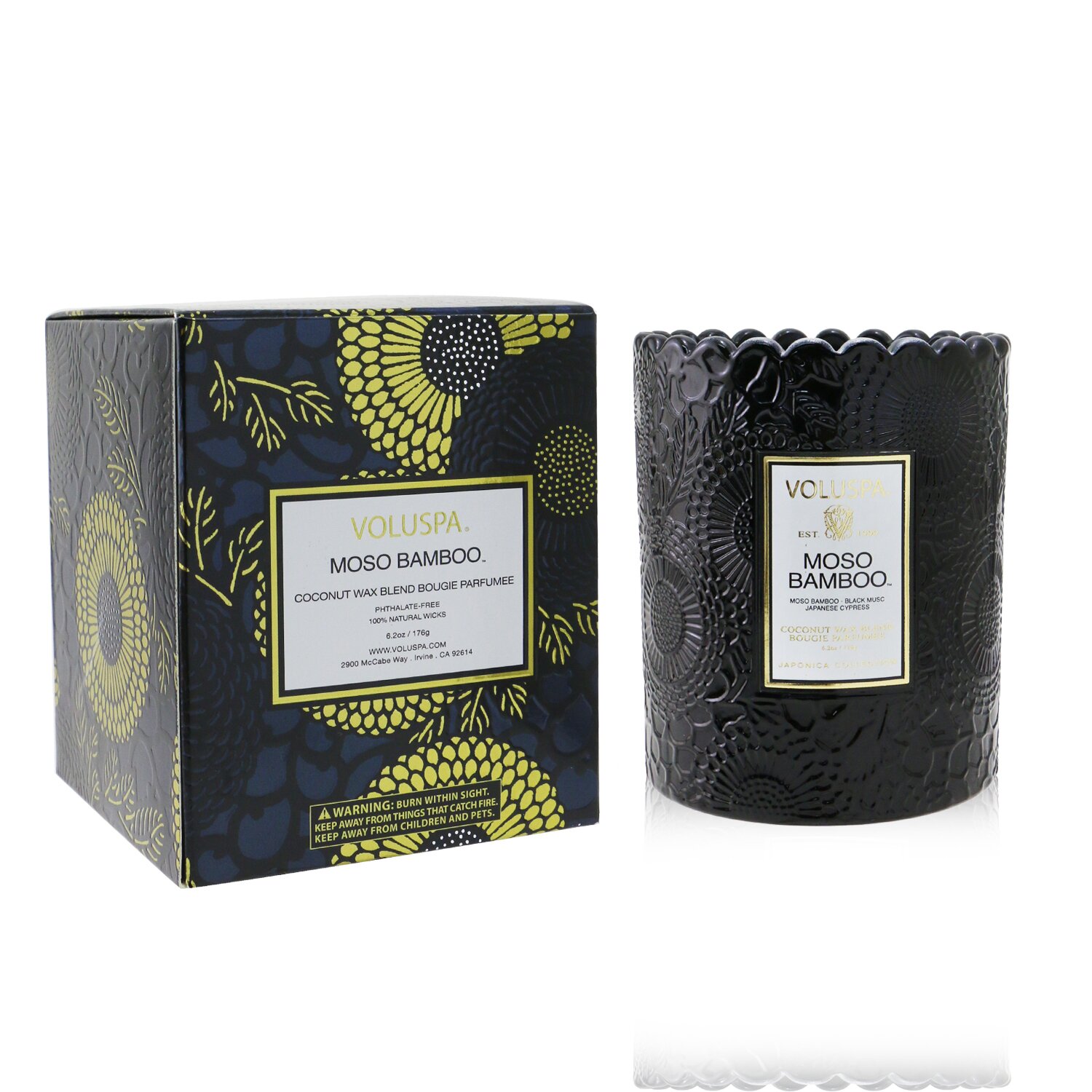 Voluspa Scalloped Edge Candle - Moso Bamboo 176g/6.2oz