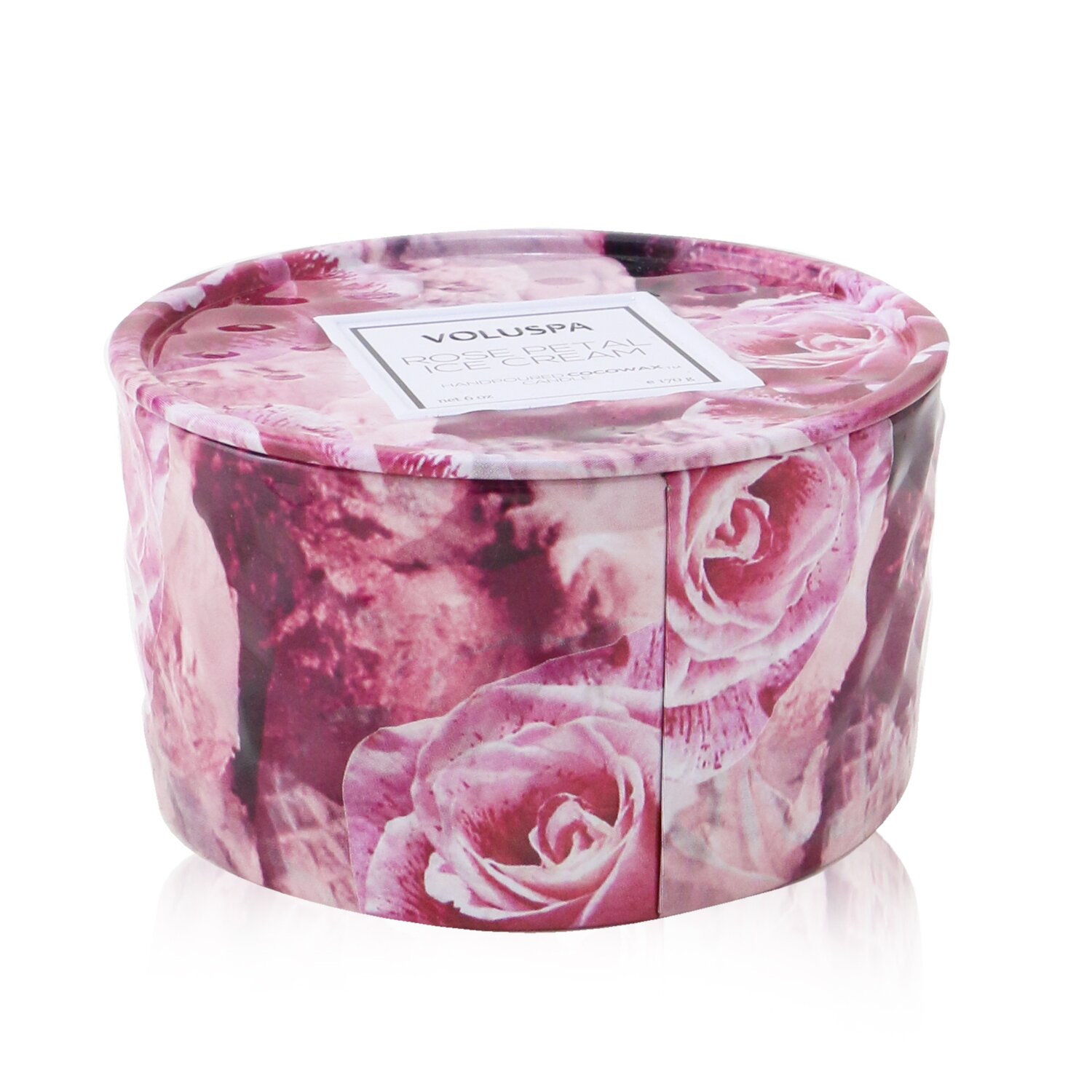 Voluspa شمع قصديري بفتيلين - Rose Petal Ice Cream 170g/6oz