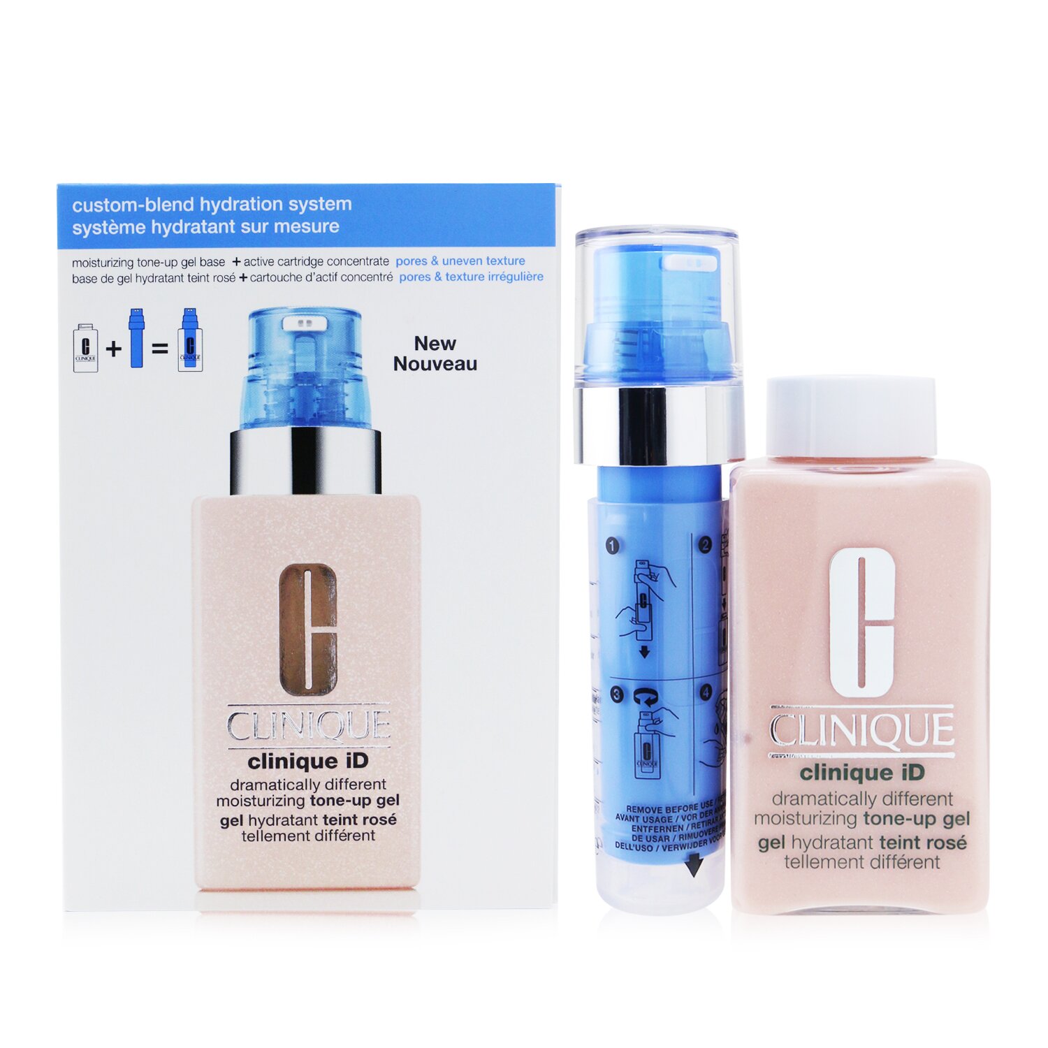 Clinique Clinique iD Dramatically Different Tone-Up Gel + Active Cartridge Concentrate For Pores & Uneven Texture 125ml/4.2oz