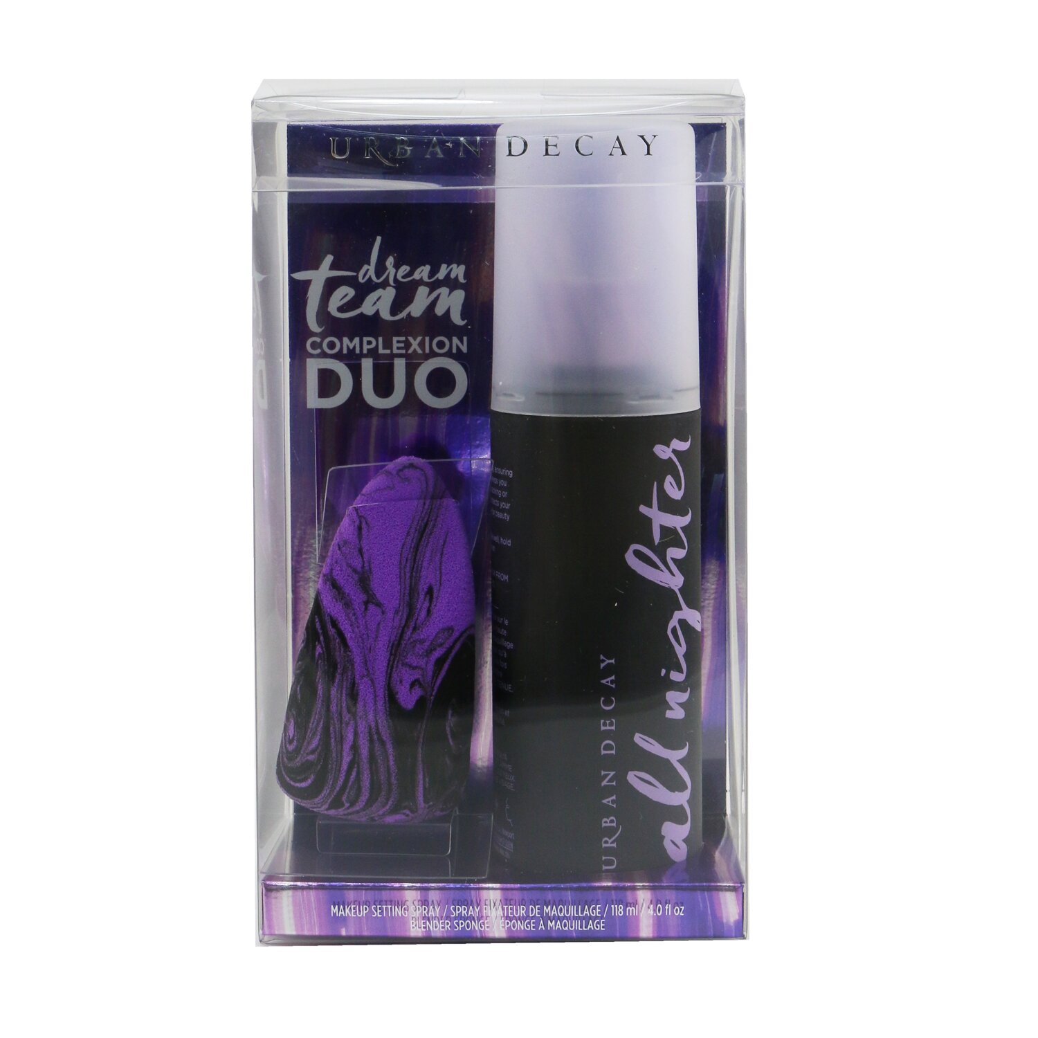 Urban Decay Dream Team Complexion Duo (1x All Nighter Makeup Setting Spray + 1x Makeup Sponge) 2pcs