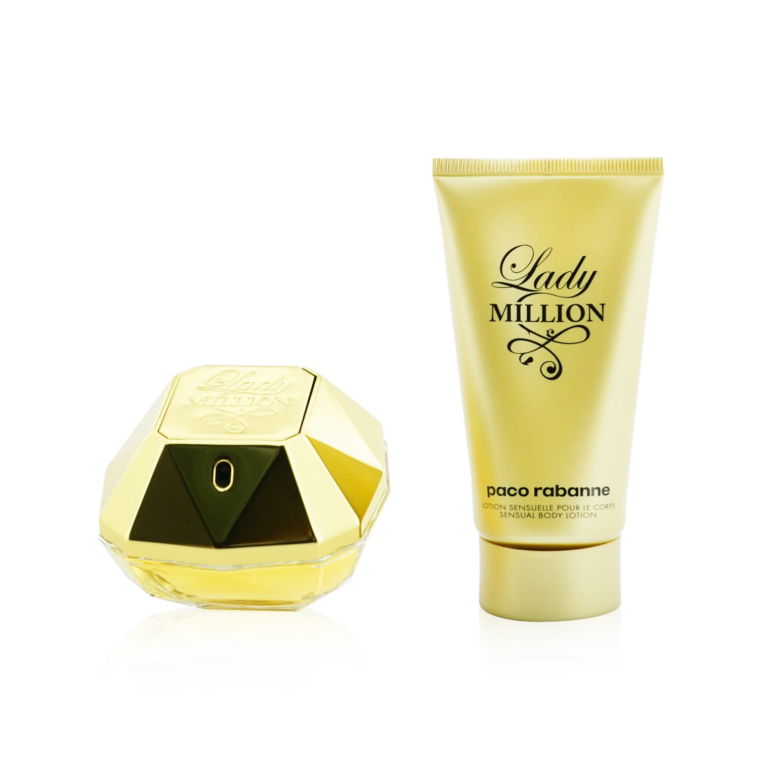 Paco Rabanne Lady Million Coffret: Lady Million Eau De Parfum Spray 50ml/1.7oz + Sensual Body Lotion 75ml/2.5oz 2pcs