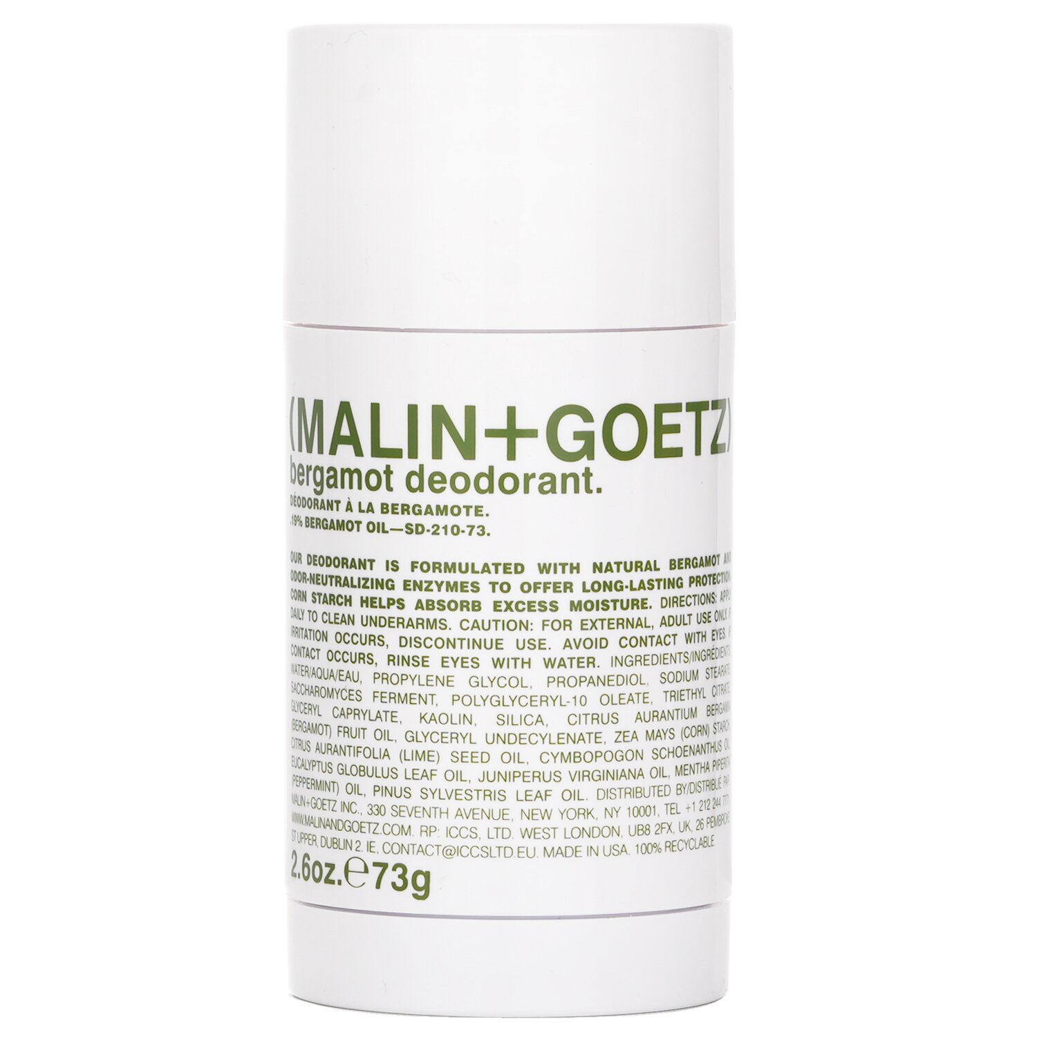 MALIN+GOETZ Bergamot Deodorant Stick 73g/2.6oz