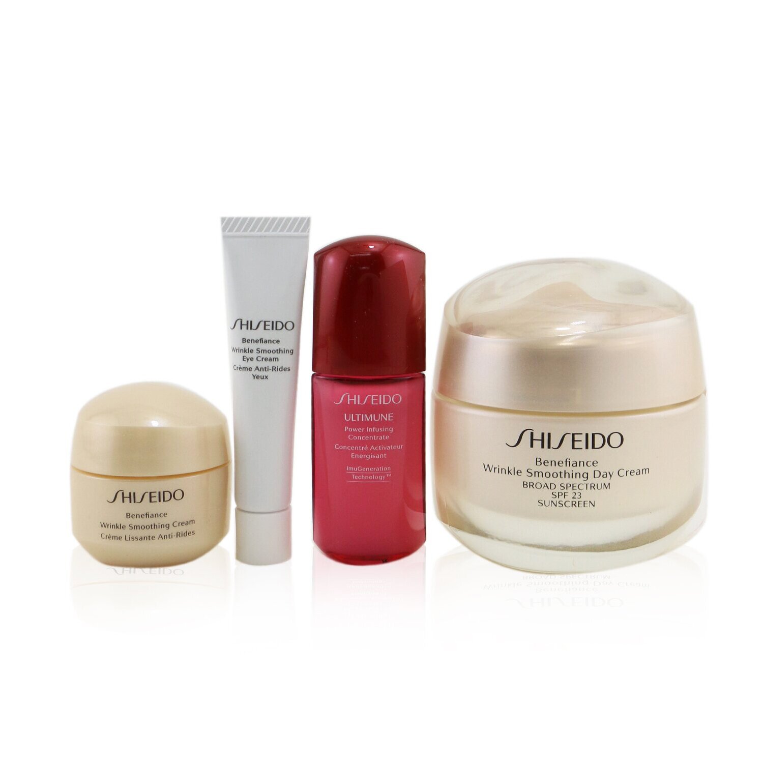 Shiseido Set Smooth Skin Sensations: Benefiance Crema de Día SPF23 50ml + Ultimune Concentrado 10ml + Benefiance Crema Suavizante 15ml + Benefiance Crema de Ojos 5ml 4pcs
